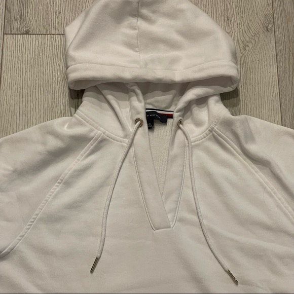 Tommy Hilfiger White Pullover Hoodie Size Large - Picture 8 of 10